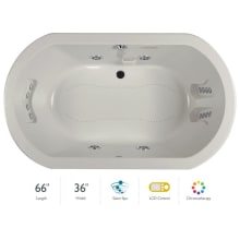 Anza 66" Salon Spa Bathtub for Drop In Installation with Center Drain and Chromatherapy / RapidHeat Technologies - Luxury LCD Controls