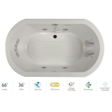Anza 66" Salon Spa Bathtub for Drop In Installation with Center Drain and Illumatherapy / Whisper Technology™ - Luxury LCD Controls