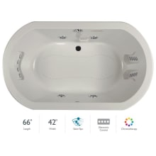 Anza 66" Salon Spa Bathtub for Drop In Installation with Center Drain and Chromatherapy / RapidHeat Technologies - Luxury Controls