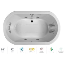 Anza 66" Salon Spa Bathtub for Drop In Installation with Center Drain and Illumatherapy - Luxury LCD Controls