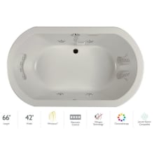 Anza 66" Whirlpool Bathtub for Drop In Installation with Center Drain and Chromatherapy / Whisper Technology™ - Luxury Controls