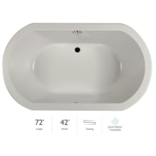 Anza 72" Soaking Bathtub for Drop In Installation with Center Drain
