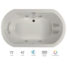 Anza 72" Salon Spa Bathtub for Drop In Installation with Center Drain and Chromatherapy / RapidHeat Technologies - Luxury Controls