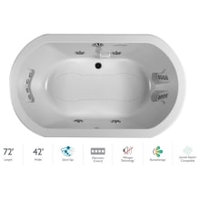 Anza 72" Salon Spa Bathtub for Drop In Installation with Center Drain and Illumatherapy / Whisper Technology™ - Luxury Controls