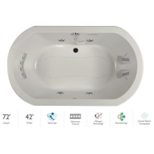Anza 72" Salon Spa Bathtub for Drop In Installation with Center Drain and Illumatherapy / Whisper Technology™ - Luxury Controls