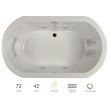 Anza 72" Whirlpool Bathtub for Drop In Installation with Center Drain and Chromatherapy / RapidHeat Technologies - Luxury Controls