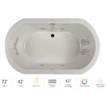 Anza 72" Whirlpool Bathtub for Drop In Installation with Center Drain and Chromatherapy / Whisper Technology™ - Luxury Controls