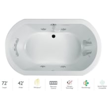 Anza 72" Whirlpool Bathtub for Drop In Installation with Center Drain and Illumatherapy / Whisper Technology™ - Luxury Controls