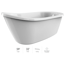 Arietta 59" Soaking Bathtub for Freestanding Installation with Reversible Drain