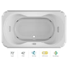 Bellavista 72" Salon Spa Drop-In Bathtub with Illumatherapy, Heater, Center Drain and LCD Controls