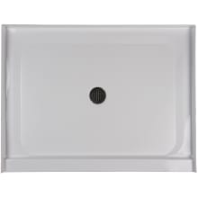 Catalina™ 48" X 36" Rectangular Shower Pan with Single, Low-Barrier Threshold with Center Drain