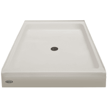 Cayman 48" x 42" Single Threshold Shower Pans with Center Drain