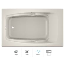 60" x 36" Drop In Pure Air® Bath Tub with Left Drain and Right Hand Pump from the Cetra® Series