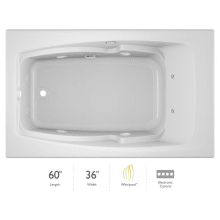 60" x 36" Cetra® Drop In Comfort Whirlpool Bathtub with 8 Jets, Basic Controls, Heater, Left Drain and Right Pump