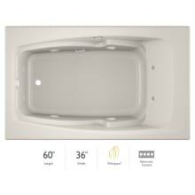 60" x 36" Cetra® Drop In Comfort Whirlpool Bathtub with 8 Jets, Basic Controls, Heater, Left Drain and Right Pump