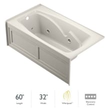Cetra 60" Whirlpool Alcove Bathtub with Left Drain and Basic Controls
