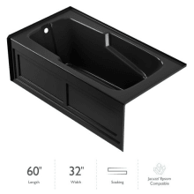 60" x 32" Cetra® Three Wall Alcove Soaking Bathtub with Left Drain