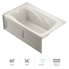 Cetra 60" Acrylic Air Bathtub for Alcove Installations with Left Drain Location