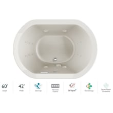 Duetta 60" Drop-In Spa Combination Bathtub with Center Drain, Whisper+ Technology™, and Illumatherapy