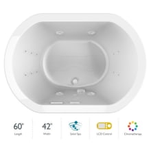 Duetta 60" Salon Spa Bathtub for Drop In / Undermount Installations with Center Drain and Chromatherapy Lighting / RapidHeat Technologies - LCD Controls