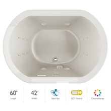 Duetta 60" Salon Spa Bathtub for Drop In / Undermount Installations with Center Drain and Chromatherapy Lighting / RapidHeat Technologies - LCD Controls