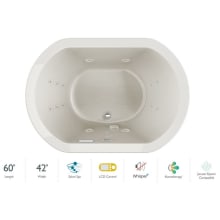 Duetta 60" Drop-In Spa Combination Bathtub with Center Drain, LCD Controls, and Illumatherapy