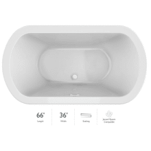 Duetta 66" Soaking Bathtub for Drop In / Undermount Installations with Center Drain