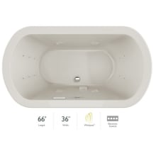 Duetta 66" Whirlpool Bathtub for Drop In / Undermount Installations with Center Drain and RapidHeat Technology