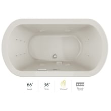 Duetta 66" Whirlpool Bathtub for Drop In / Undermount Installations with Center Drain