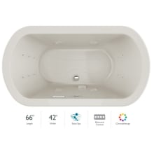 Duetta 66" Salon Spa Bathtub for Drop In / Undermount Installations with Center Drain and Chromatherapy Lighting / RapidHeat Technologies - Luxury Controls