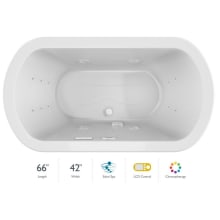 Duetta 66" Salon Spa Bathtub for Drop In / Undermount Installations with Center Drain and Chromatherapy Lighting / RapidHeat Technologies - LCD Controls