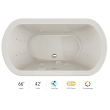 Duetta 66" Salon Spa Bathtub for Drop In / Undermount Installations with Center Drain and Chromatherapy Lighting / RapidHeat Technologies - LCD Controls