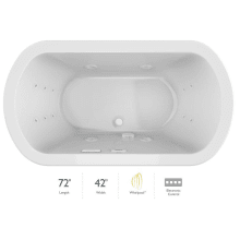 Duetta 72" Whirlpool Bathtub for Drop In / Undermount Installations with Center Drain and RapidHeat Technology