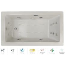 Elara 60" Drop-In Spa Combination Bathtub with Left Drain, LCD Controls, and Illumatherapy
