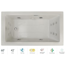 Elara 60" Drop-In Spa Combination Bathtub with Right Drain, LCD Controls, and Illumatherapy