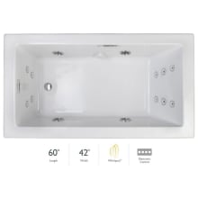 Elara 60" Acrylic Whirlpool Bathtub for Drop-In Installations with Left Drain, Heater, and Basic Controls