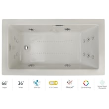 Elara 66" Drop-In Spa Combination Bathtub with Left Drain, Chromatherapy, and LCD Controls Technology