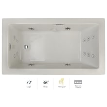 Elara 72" x 36" Acrylic Whirlpool Bathtub for Drop-In Installations with Left Drain and Basic Controls