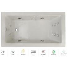 Elara 72" Drop-In Whirlpool Bathtub with Left Drain, Whisper+ Technology™, and Illumatherapy