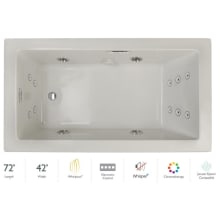 Elara 72" Drop-In Whirlpool Bathtub with Right Drain, Whisper+ Technology™, and Chromatherapy