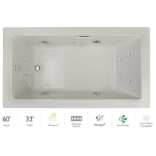 Elara 60" Drop-In Whirlpool Bathtub with Right Drain, Whisper+ Technology™, and Illumatherapy