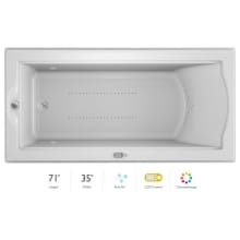 72" x 36" Fuzion Drop In Luxury Pure Air®; Bathtub with LCD Controls, Chromatherapy, Left Drain and Right Blower - Integrated Drain Assembly Included