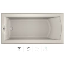 72" x 36" Fuzion Drop In Soaking Bathtub with Universal Drain - Integrated Drain Assembly Included