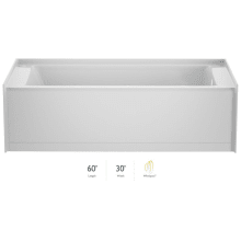 Signature 60" Three Wall Alcove Acrylic Air / Whirlpool Tub with Right Drain and Overflow