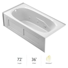 Signature 72" Acrylic Whirlpool Bathtub for Alcove Installation with Left Drain