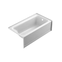 Signature 60" Three Wall Alcove Acrylic Soaking Tub with Right Drain and Overflow