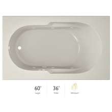 Signature 60" Drop In Whirlpool Bathtub with 6 Jets, Air Controls, Left Drain and Right Pump