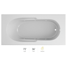 Signature 72" Whirlpool Drop-In Bathtub with Right Drain and Push Button Controls