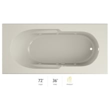 Signature 72" Drop In Whirlpool Bathtub with 6 Jets, Air Controls, RapidHeat Water Heater, Right Drain and Left Pump