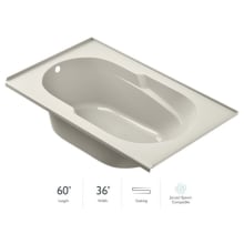 Signature 60" Drop In Soaking Bathtub with Tiling Flange, and Left Drain